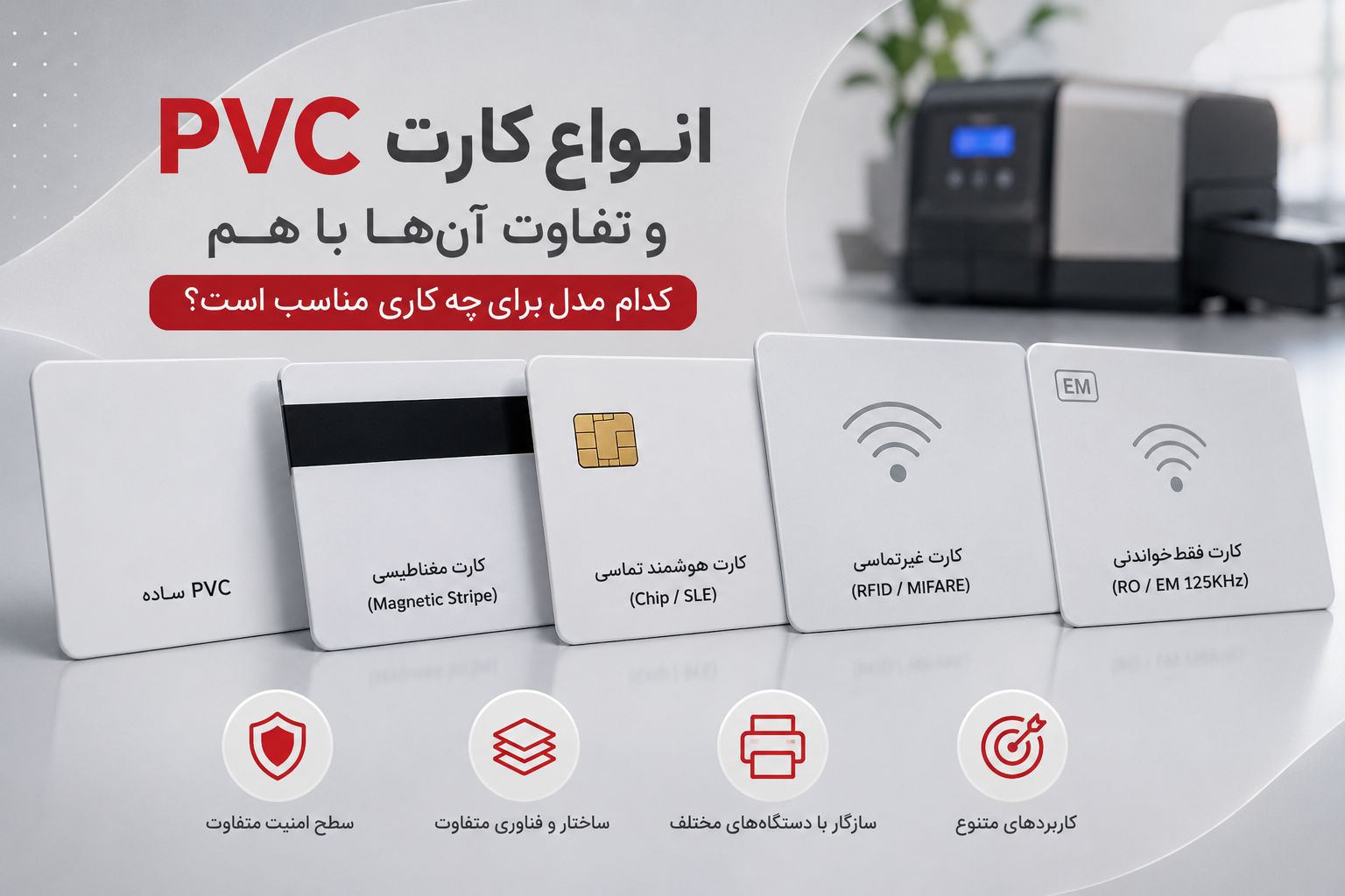 انواع کارت PVC